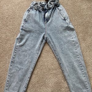 Zara faded paperbag jeans